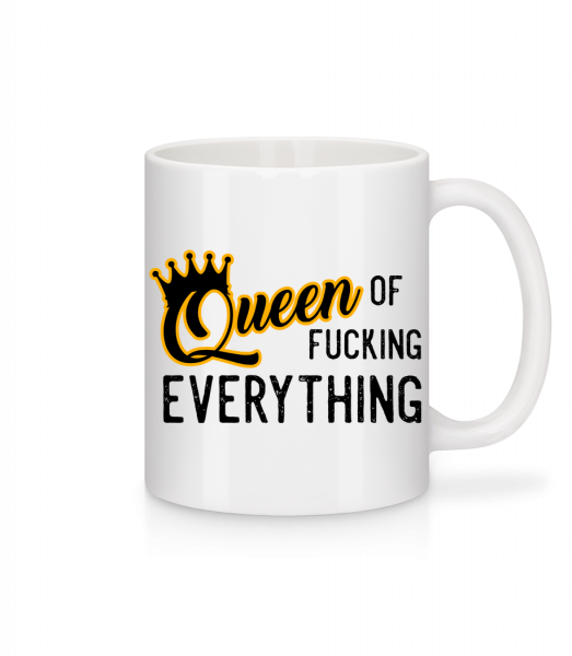 Queen Of Everything Fucking - Keramický hrnček - Biela - Predné