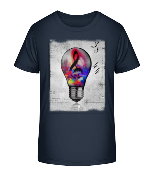 farebné Lightbumb - Detské bio tričko Stanley Stella - Namornícka modrá - Predné