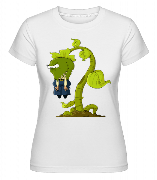 Spoločnosť monštier Plant -  Shirtinator tričko pre dámy - Biela - Predné