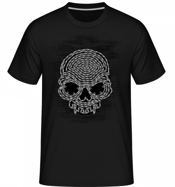 Cyklistické reťaze Skull -  Shirtinator tričko pre pánov - Čierna - Predné