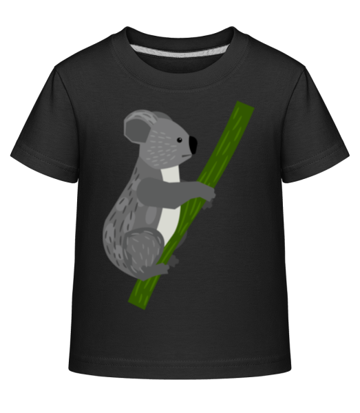 koala - Detské Shirtinator tričko - Čierna - Predné