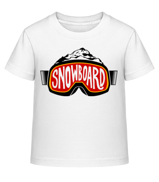 snowboarding Logo - Detské Shirtinator tričko - Biela - Predné