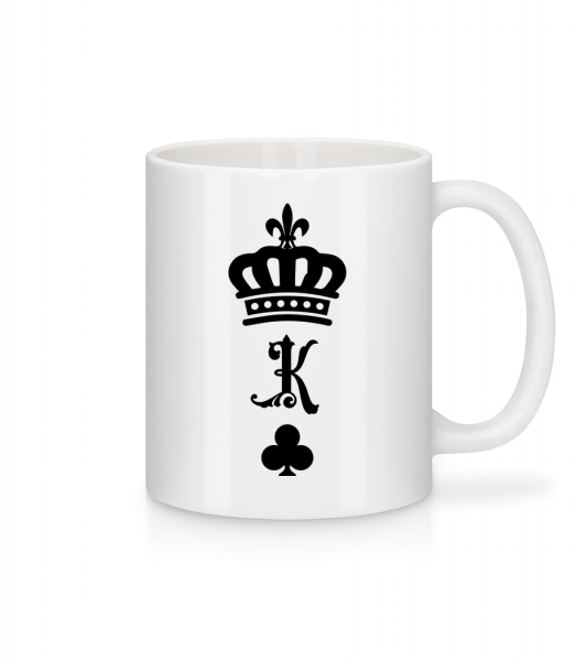king Crown - Keramický hrnček - Biela - Predné