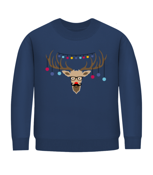 Christmas Reindeer - Detská mikina - Namornícka modrá - Predné