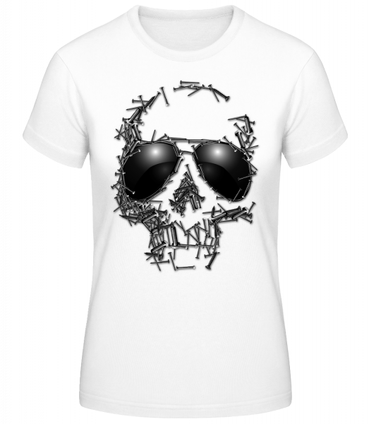 Lebka klincov - Dámske basic tričko - Biela - Predné