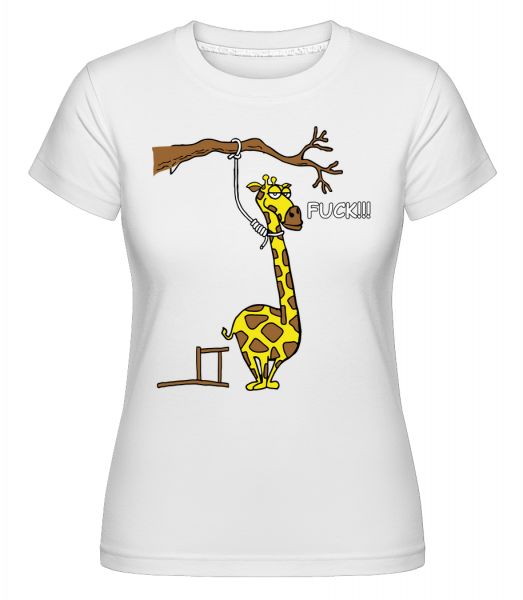samovražedné Giraffe -  Shirtinator tričko pre dámy - Biela - Predné