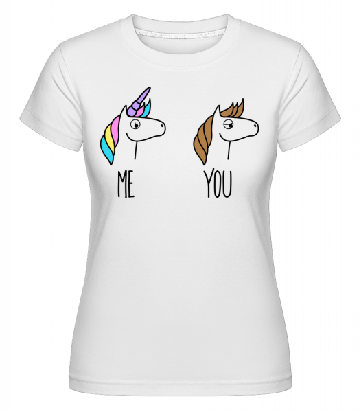 Me Tie Unicorns -  Shirtinator tričko pre dámy - Biela - Predné