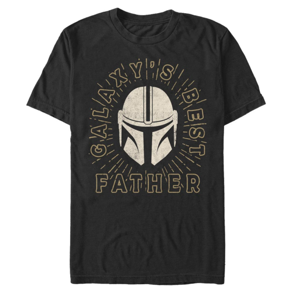 Star Wars - Mandalorián - Mandalorian Mando Dad Helmet - Deň otcov - Pánske Tričko - Čierna - Predné