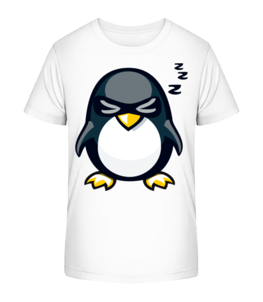 Sleepy Penguin - Detské bio tričko Stanley Stella - Biela - Predné