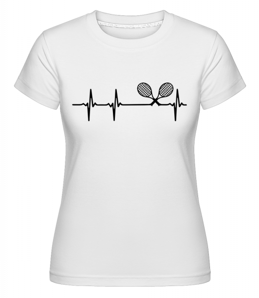 Heartbeat Tennis -  Shirtinator tričko pre dámy - Biela - Predné