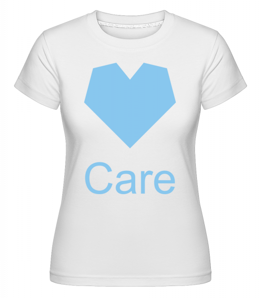 Care Heart -  Shirtinator tričko pre dámy - Biela - Predné