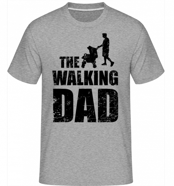 The Walking otec -  Shirtinator tričko pre pánov - Melírovo šedá - Predné