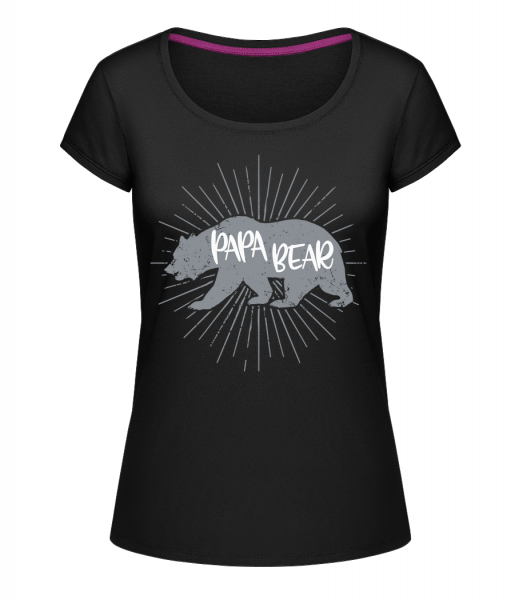 Papa Bear - Megan dámske tričko s okrúhlym výstrihom - čierna - Predné