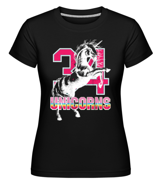 34 Unicorns -  Shirtinator tričko pre dámy - Čierna - Predné