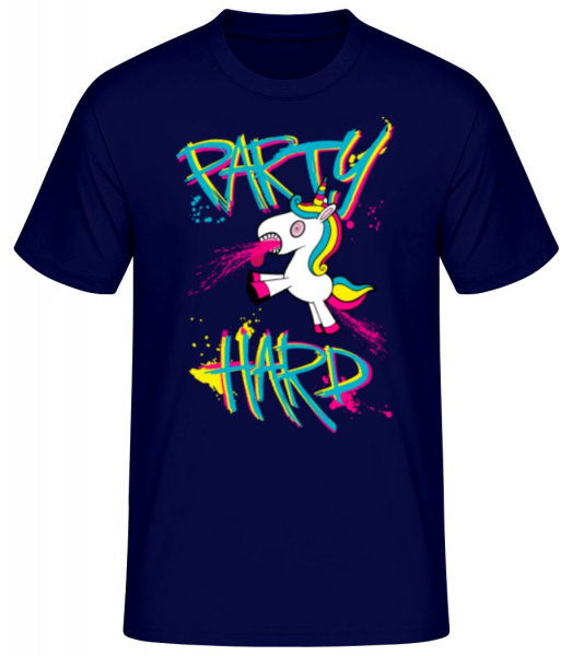 Party Hard Unicorn - Pánske basic tričko - Namornícka modrá - Predné