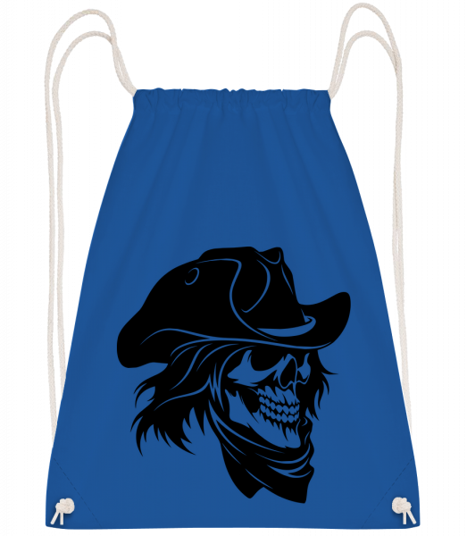 Pirate Skull - Drawstring batoh so šnúrkami - Kráľovská modrá - Predné