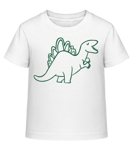 Dinosaur Kids Green - Detské Shirtinator tričko - Biela - Predné