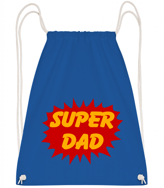 Super Dad - Drawstring batoh so šnúrkami - Kráľovská modrá - Predné