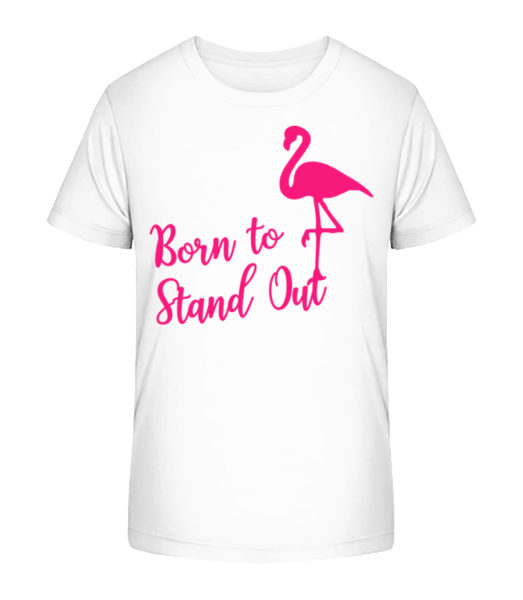 Flamingo Born vyniknúť - Detské bio tričko Stanley Stella - Biela - Predné