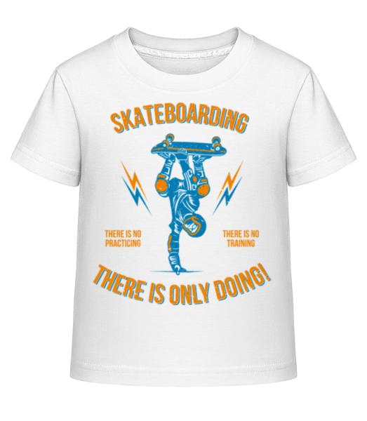skateboarding - Detské Shirtinator tričko - Biela - Predné