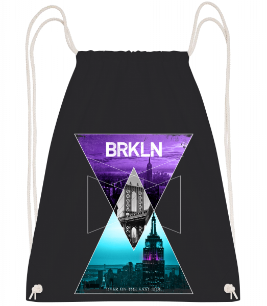 Brooklyn - Drawstring batoh so šnúrkami - Čierna1 - Predné