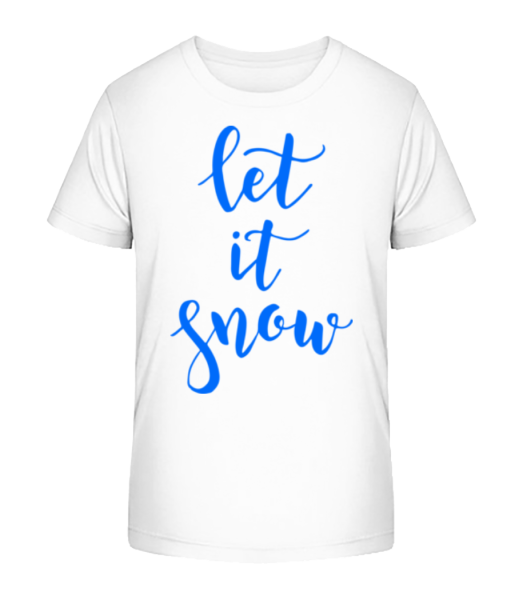 Nech sneží - Detské bio tričko Stanley Stella - Biela - Predné