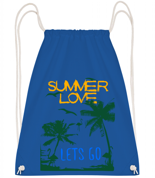 Summer Love Icon - Drawstring batoh so šnúrkami - Kráľovská modrá - Predné