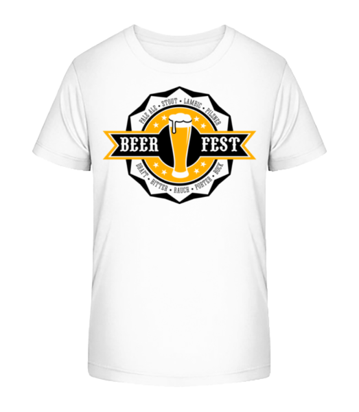 Beer Fest - Detské bio tričko Stanley Stella - Biela - Predné