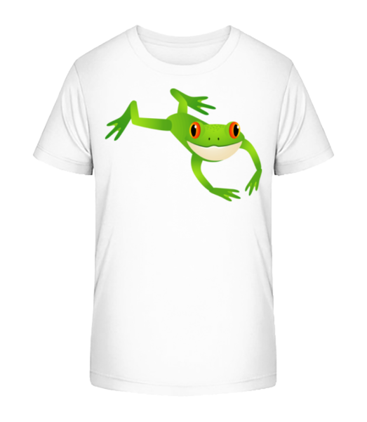 Relaxing Frog - Detské bio tričko Stanley Stella - Biela - Predné