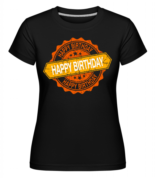 Všetko najlepšie k narodeninám Logo -  Shirtinator tričko pre dámy - Čierna1 - Predné