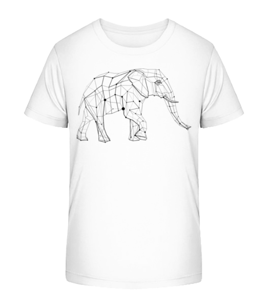 polygón Elephant - Detské bio tričko Stanley Stella - Biela - Predné