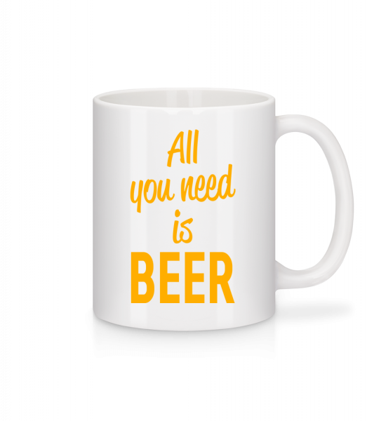 All You Need Is Beer - Keramický hrnček - Biela - Predné