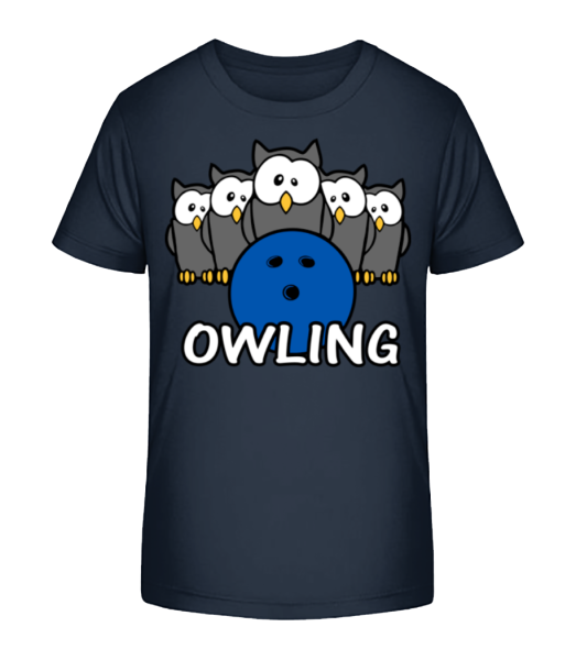 Owling - Detské bio tričko Stanley Stella - Namornícka modrá - Predné