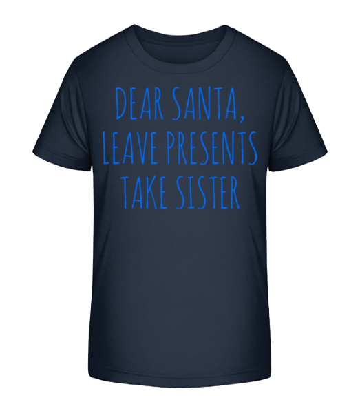 Nechať darčeky Vezmite Sister - Detské bio tričko Stanley Stella - Namornícka modrá - Predné