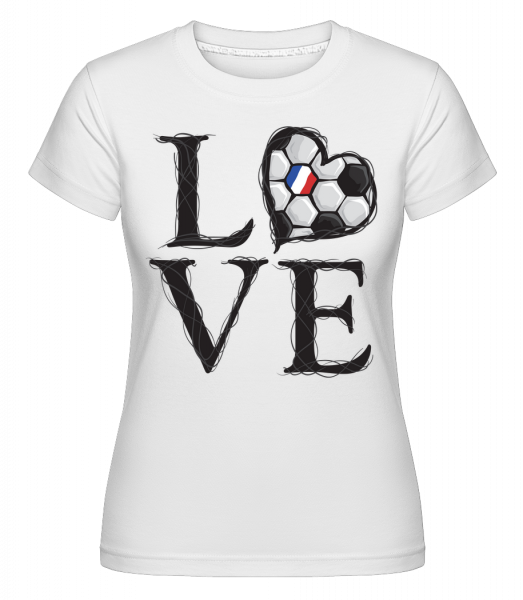 Football Love France -  Shirtinator tričko pre dámy - Biela - Predné
