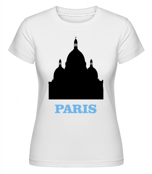 Paris Skyline -  Shirtinator tričko pre dámy - Biela - Predné