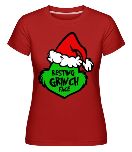 Resting Grinch Face 2 -  Shirtinator tričko pre dámy - Červená - Predné