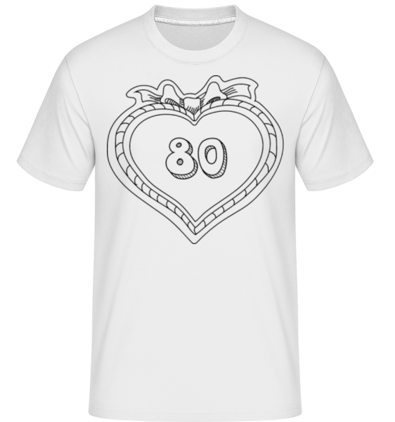 80. narodeniny -  Shirtinator tričko pre pánov - Biela - Predné