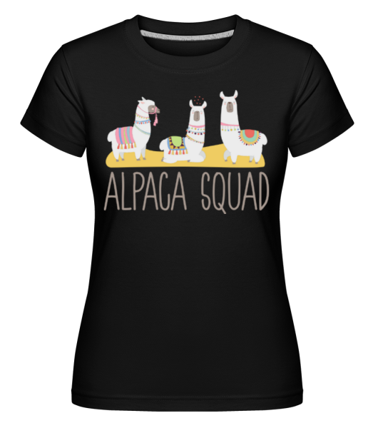 Alpaca Squad -  Shirtinator tričko pre dámy - Čierna - Predné