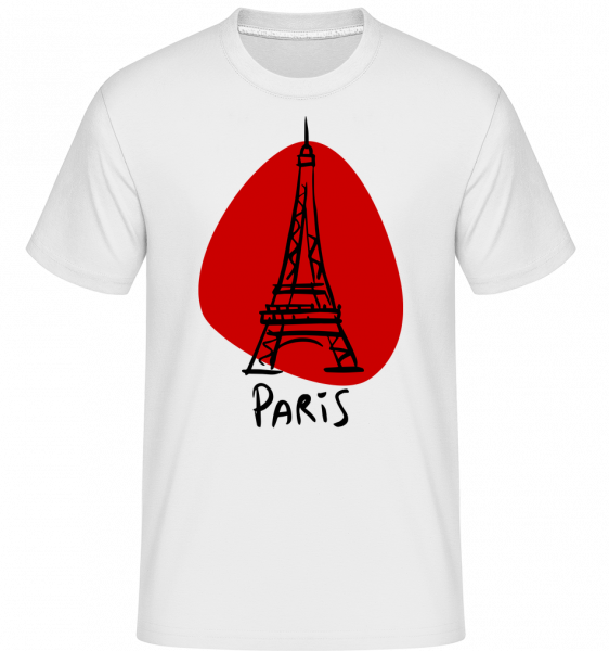 Paris Sign -  Shirtinator tričko pre pánov - Biela - Predné