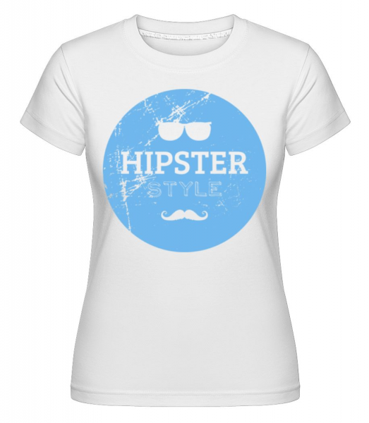 Hipster Logo -  Shirtinator tričko pre dámy - Biela - Predné