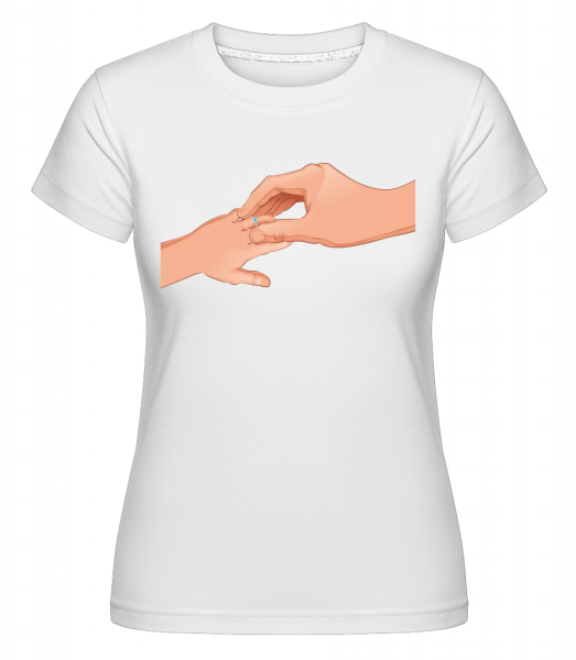 Wedding Ring -  Shirtinator tričko pre dámy - Biela - Predné
