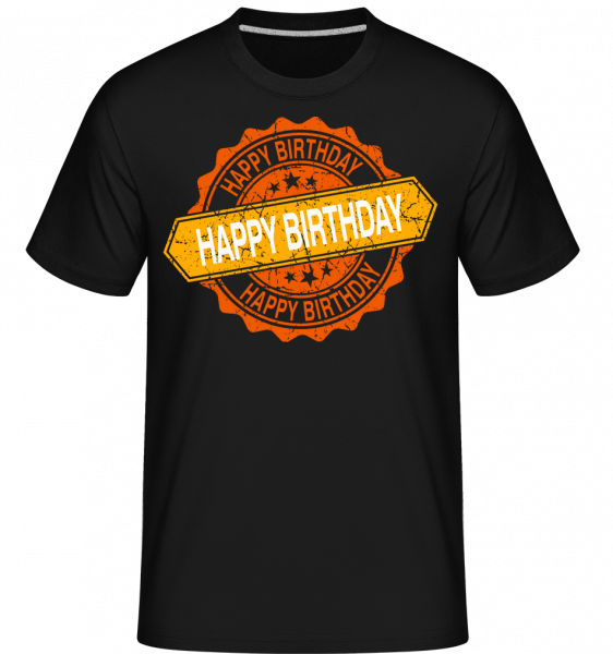 Všetko najlepšie k narodeninám Logo -  Shirtinator tričko pre pánov - Čierna1 - Predné