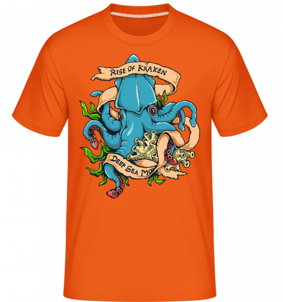 Rise Of Kraken -  Shirtinator tričko pre pánov - Oranžová - Predné