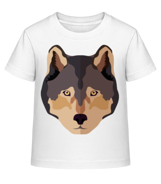 Vlk Comic Tieň - Detské Shirtinator tričko - Biela - Predné