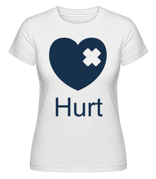 Hurt Heart -  Shirtinator tričko pre dámy - Biela - Predné