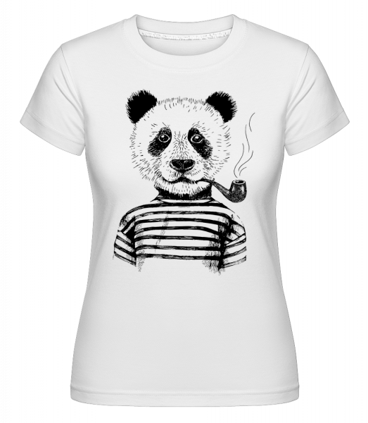Hipster Panda -  Shirtinator tričko pre dámy - Biela - Predné