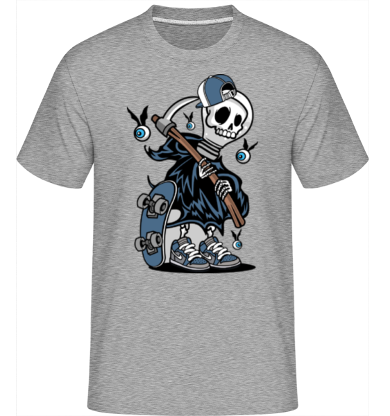 Grim Reaper -  Shirtinator tričko pre pánov - Melírovo šedá - Predné