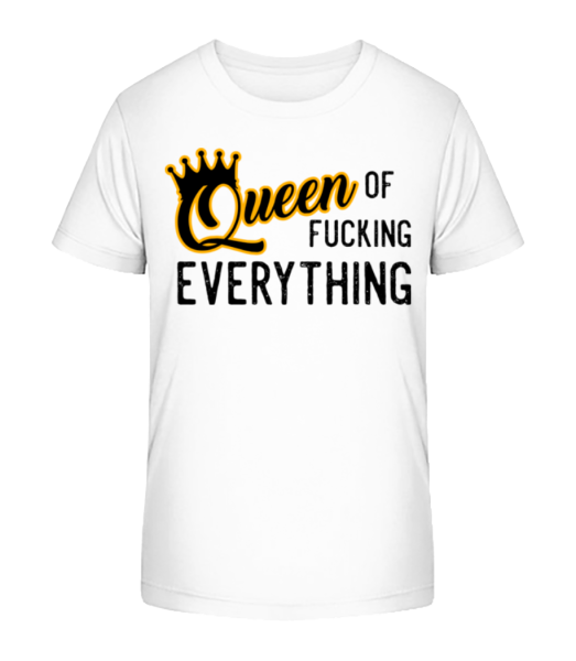Queen Of Everything Fucking - Detské bio tričko Stanley Stella - Biela - Predné