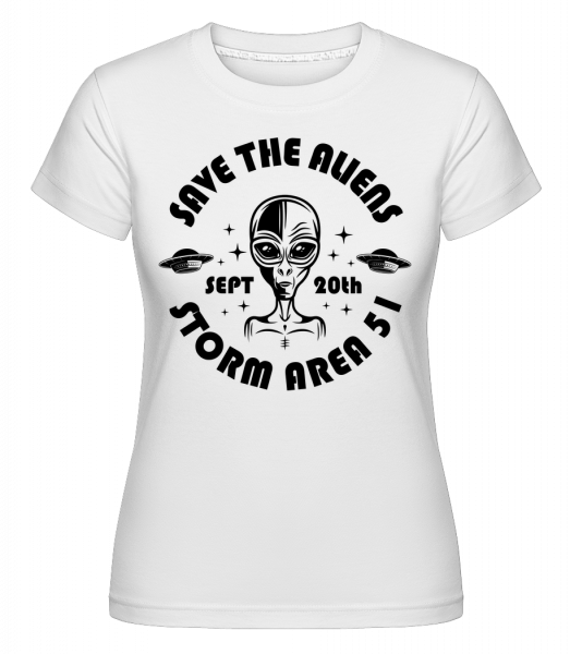 Storm Area 51 -  Shirtinator tričko pre dámy - Biela - Predné